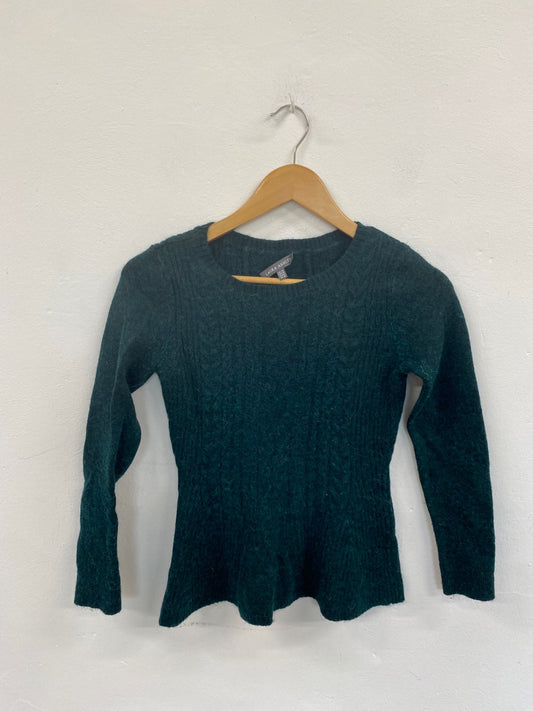 Fabulous Laura Ashley Vintage Cottagecore Y2K Sea Green Jumper UK10 BT001