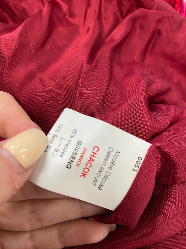 Fabulous Chacok cropped Jacket y2k vibe 1970s Uk 10 Pink floral BT001