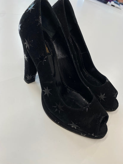 Fabulous extremely rare Biba Heels UK 3 Black star 90s vintage BT001