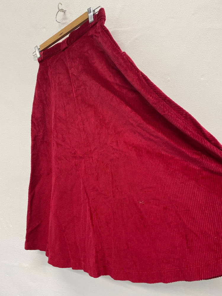 Fabulous Vintage St Michael’s Skirt Uk8 Cherry Red A Line Cottagecore BT001