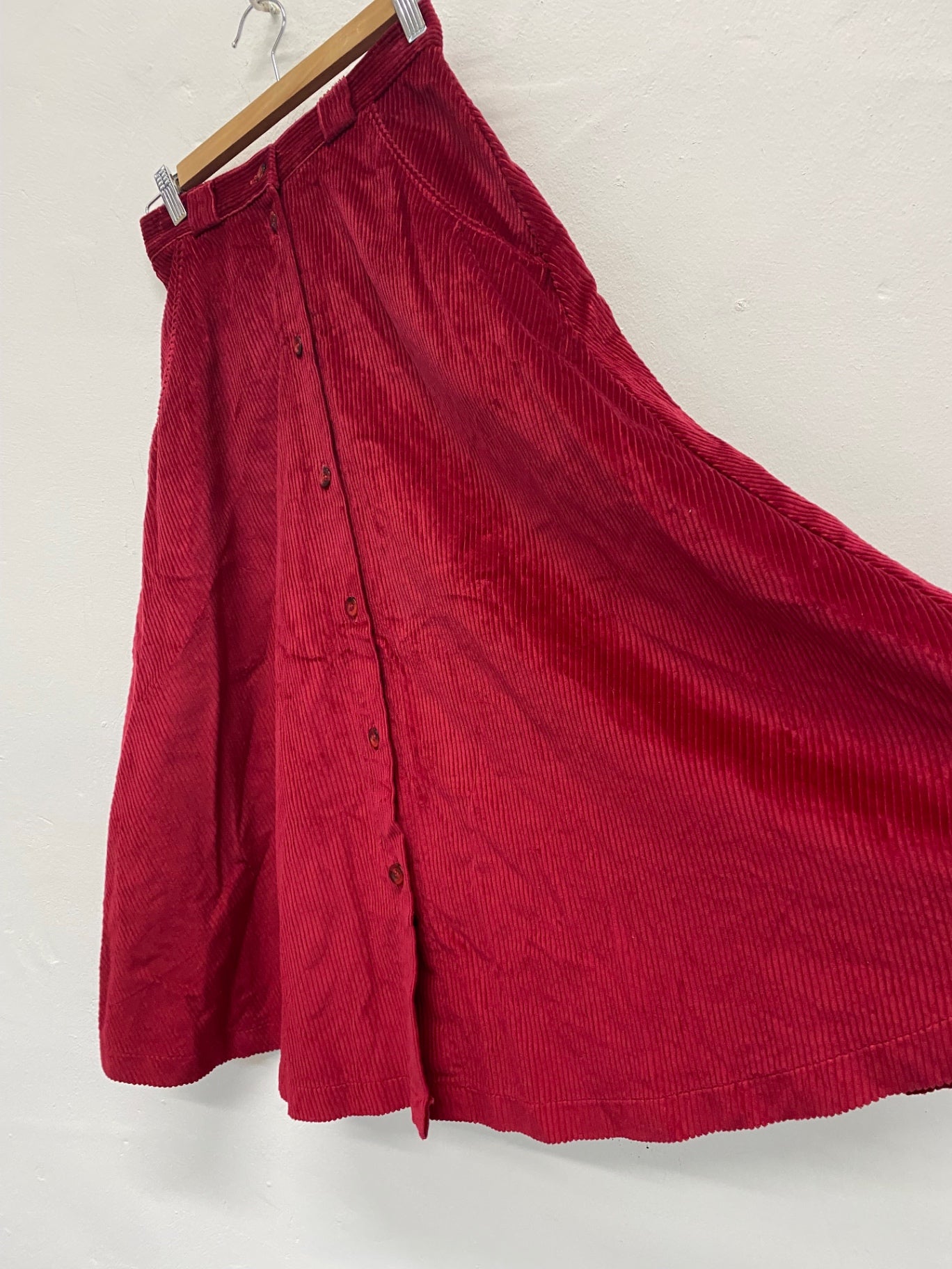 Fabulous Vintage St Michael’s Skirt Uk8 Cherry Red A Line Cottagecore BT001