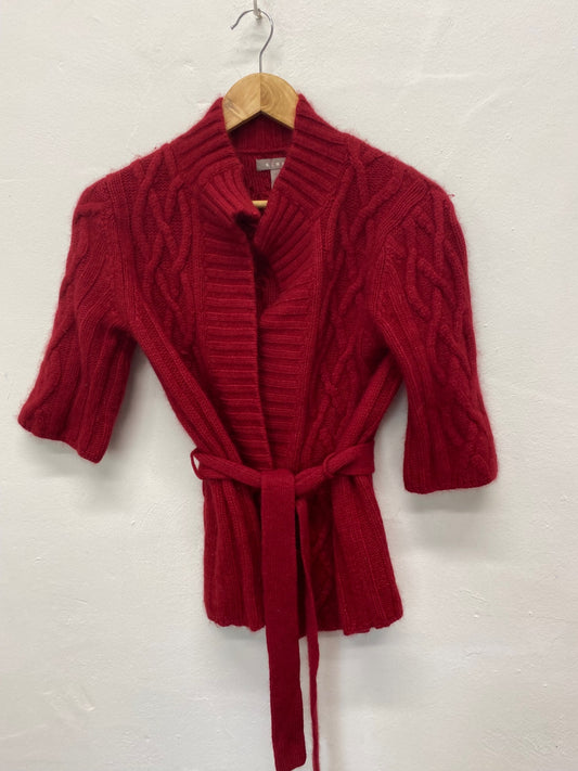 Fabulous Kenar Cottagecore cableknit Cardigan UKS Cherry Red BT001