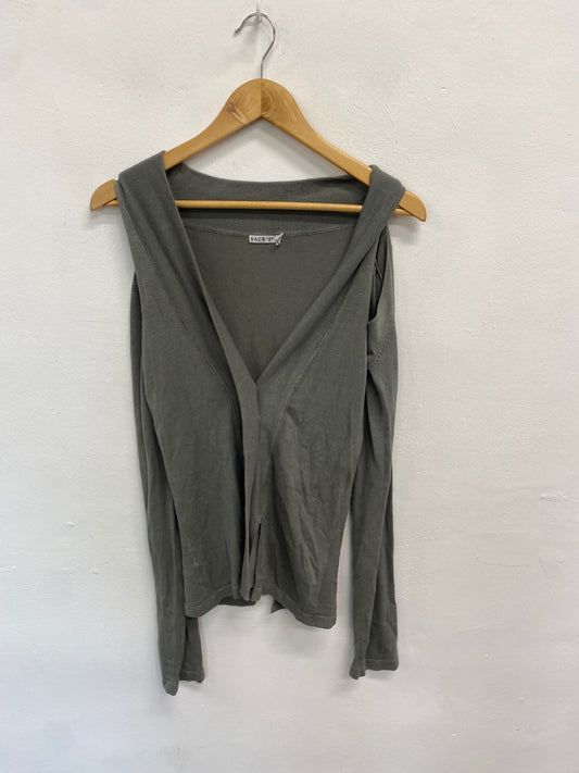 Fabulous Sacks y2k Long sleeve top Uk 8 Grey cut out BT001