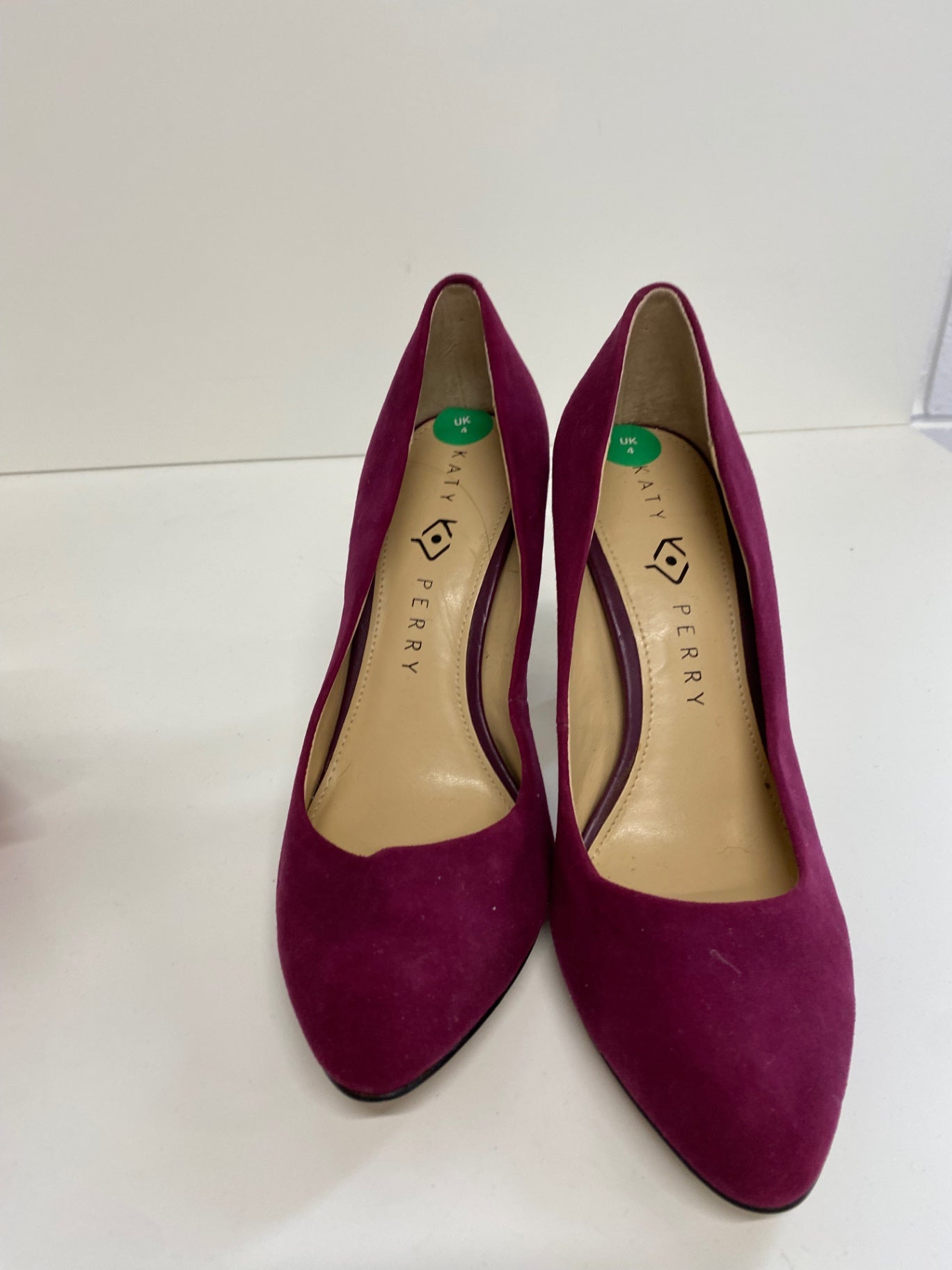 Fabulous Katy Perry Tasha cotton reel High heels UK4 purple rare BT001