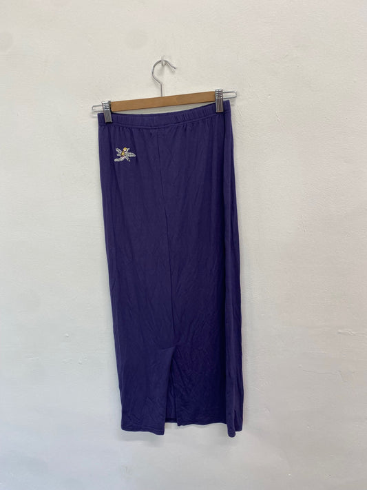 Fabulous Y2K Dream keeper collection midaxi skirt with fairy embroidery UK XS Purple BT001