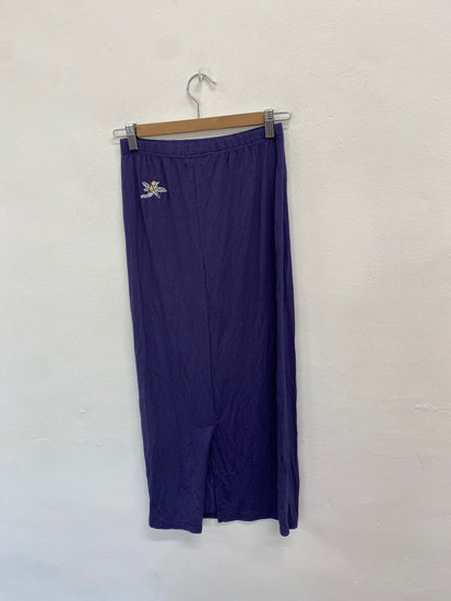 Fabulous Y2K Dream keeper collection midaxi skirt with fairy embroidery UK XS Purple BT001