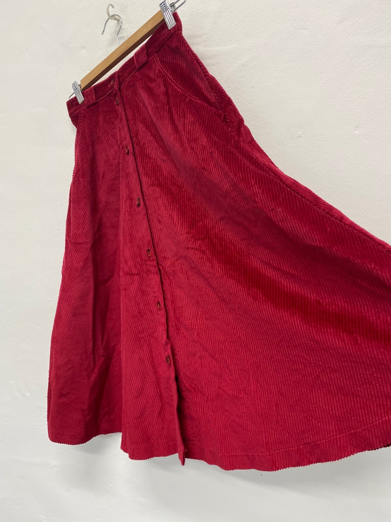 Fabulous Vintage St Michael’s Skirt Uk8 Cherry Red A Line Cottagecore BT001