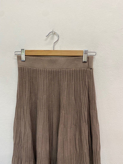 Fabulous Anthropologie hazel x3 Skirt midi UK S Beige pattern BT001