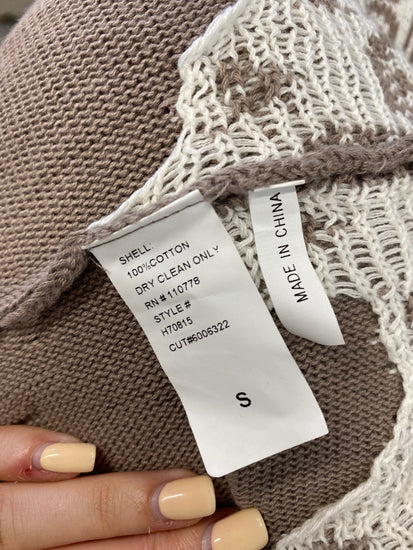 Fabulous Anthropologie hazel x3 Skirt midi UK S Beige pattern BT001