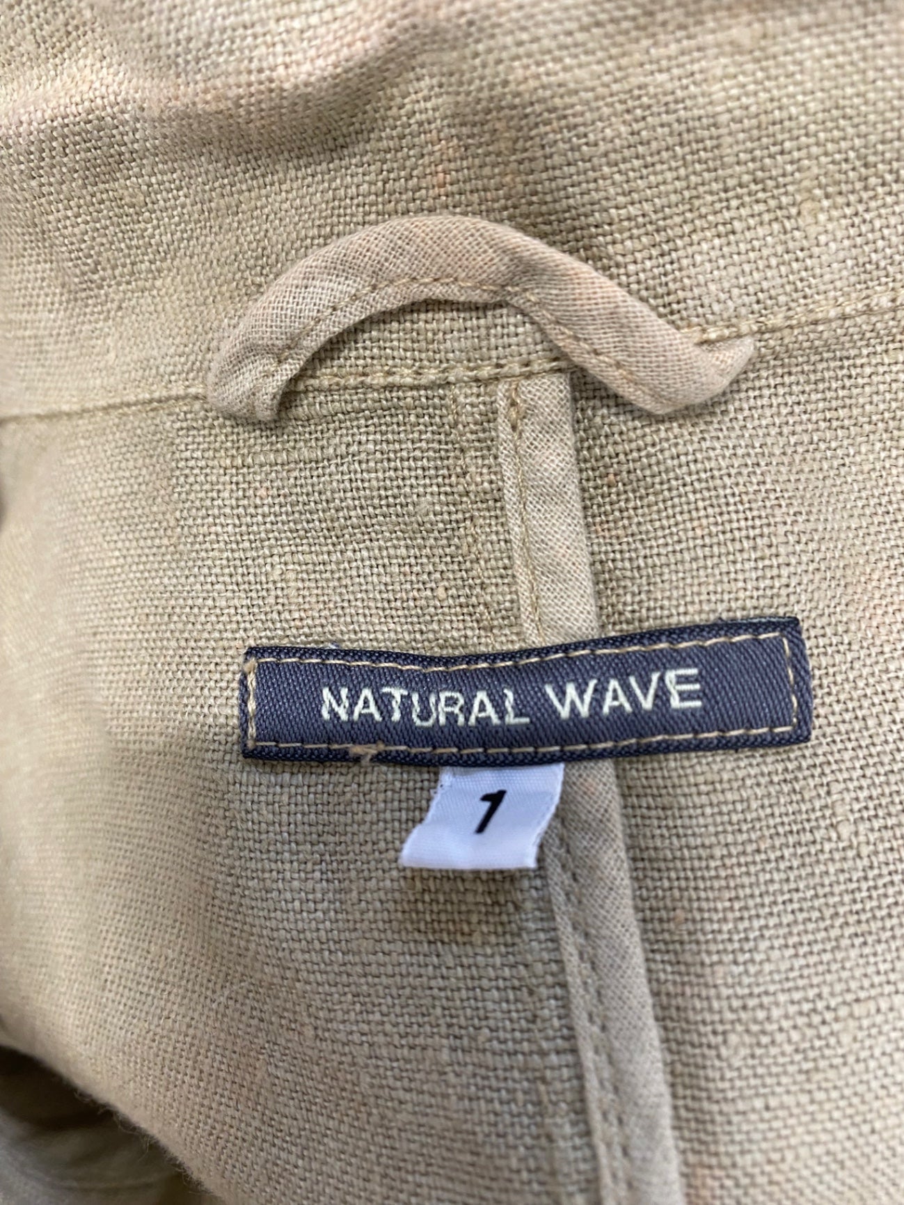 Fabulous natural wave linen natural variation coloured Blazer jacket UK S Beige BT001