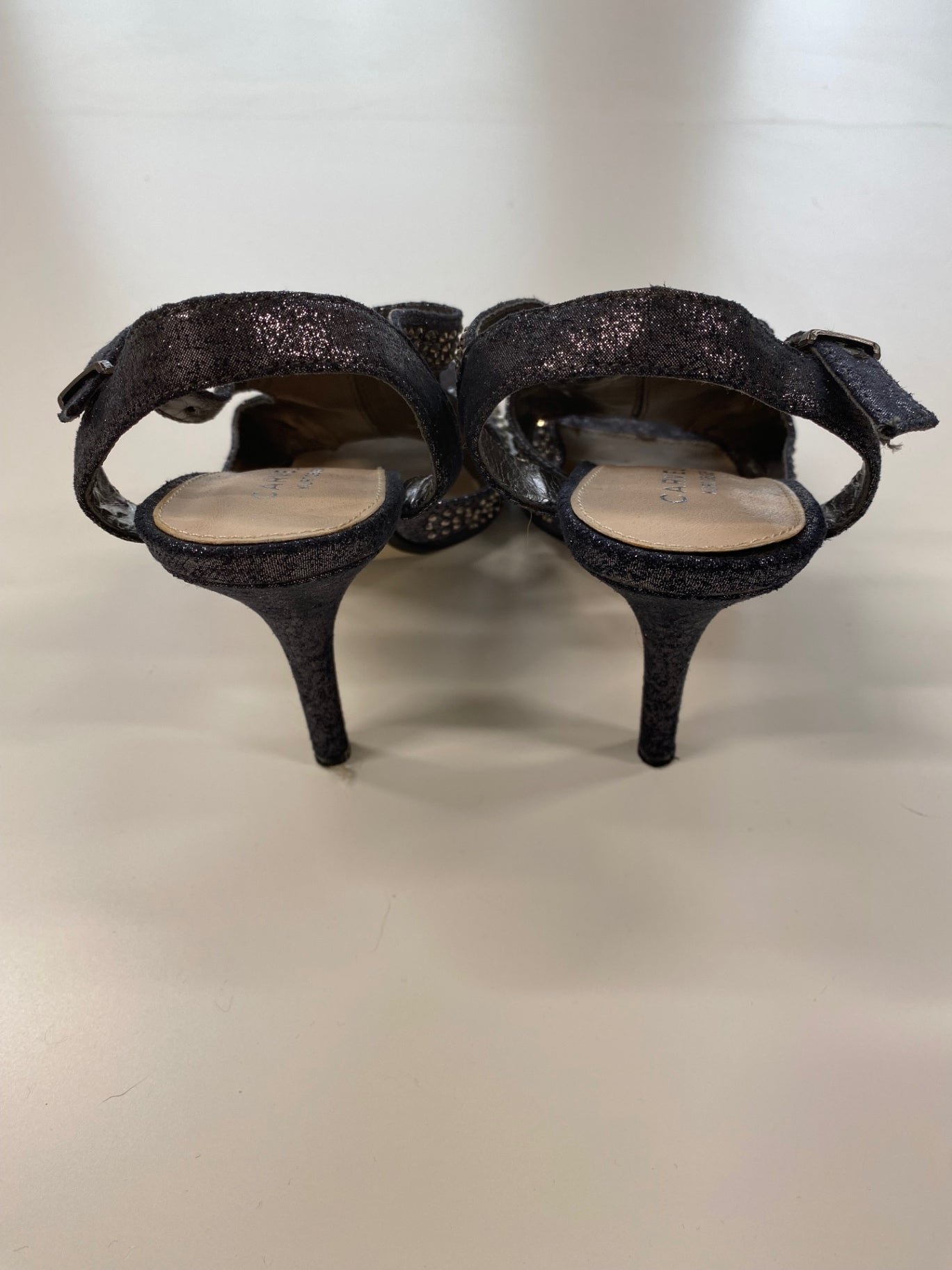 Fabulous Carvela Silvery Y2K Edgy Studded Heels UK3 BT001