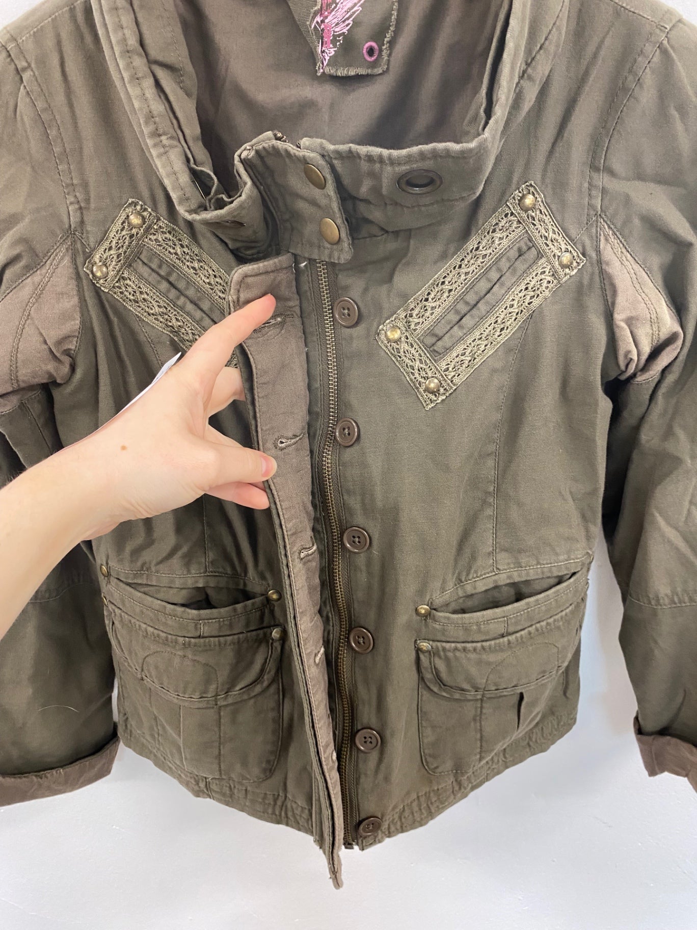 Fabulous Soviet Loved And Lived In Y2K Vintage 1990s Jacket UK10 BT001