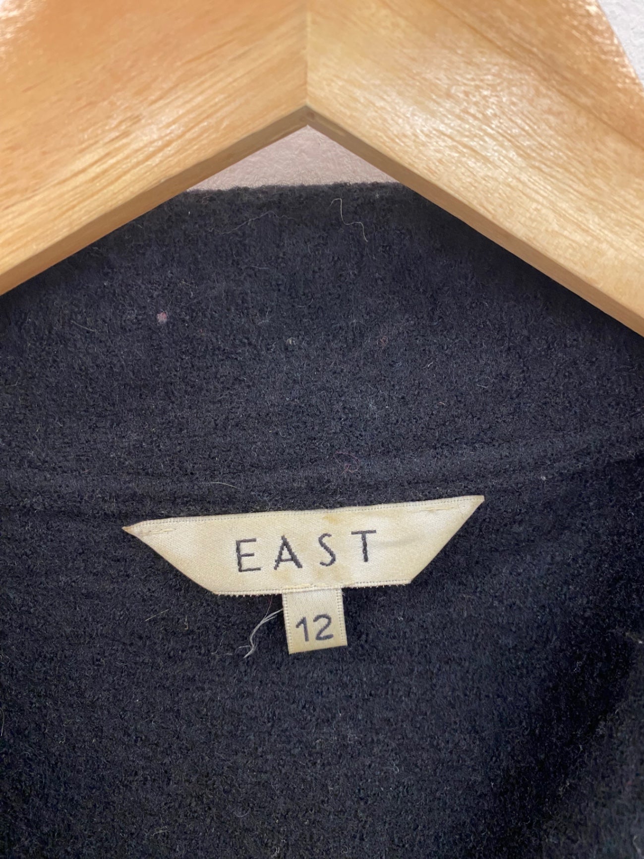 Fabulous EAST Black Wool Cardigan UK12 MM005