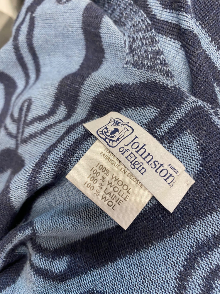 Fabulous Johnson’s of Elgin Shawl One size Blue chain CD001