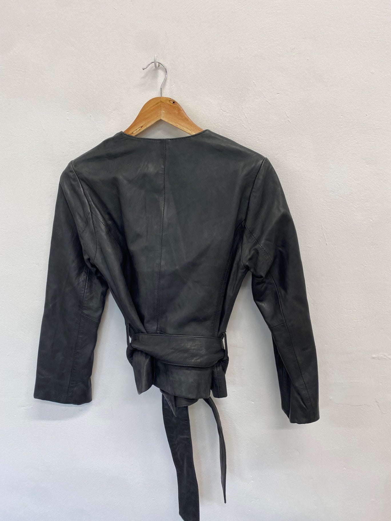 Fabulous F&F Collection y2k Leather jacket Uk 8 Black BT001