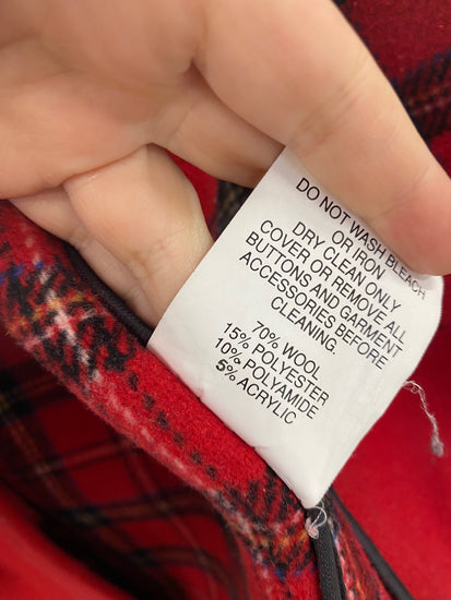 Fabulous John Partridge Vintage Y2K Red Duffle Coat UK8-10 BT001