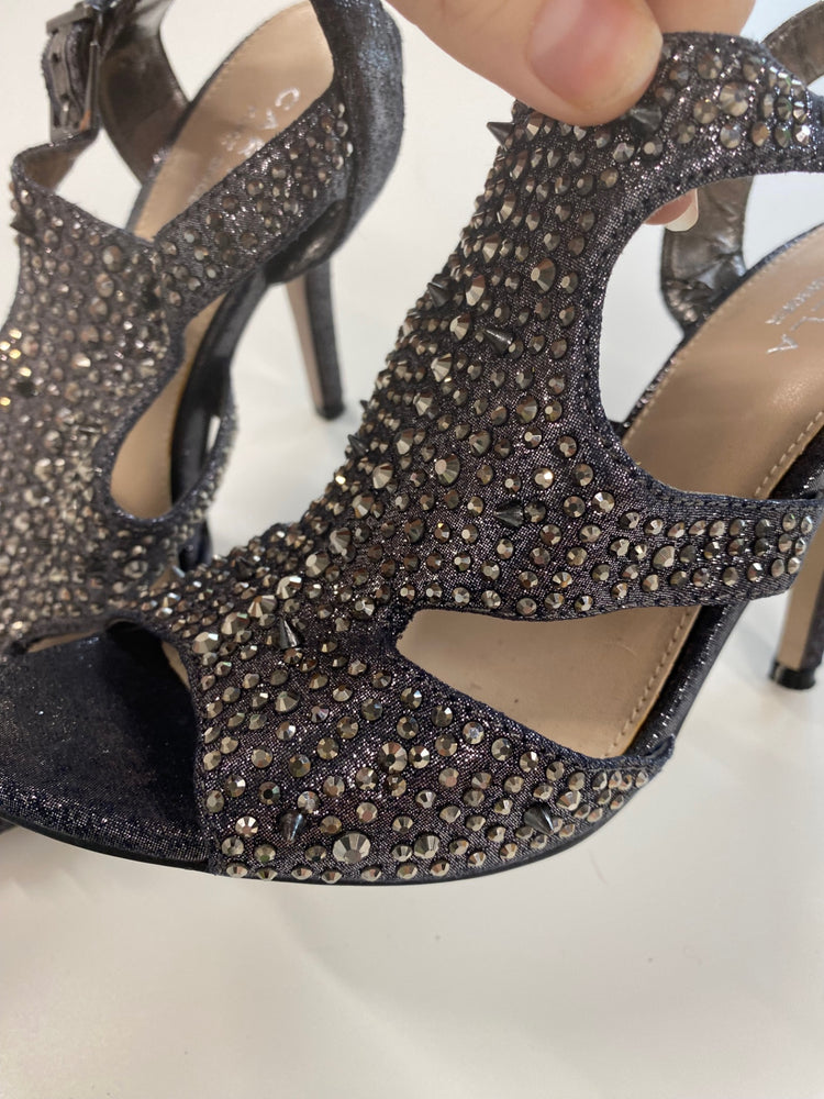 Fabulous Carvela Silvery Y2K Edgy Studded Heels UK3 BT001