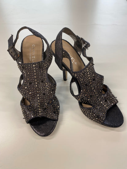 Fabulous Carvela Silvery Y2K Edgy Studded Heels UK3 BT001