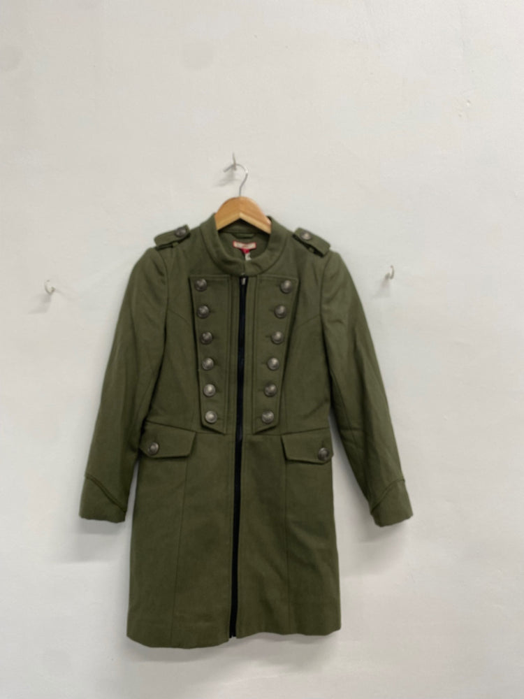 Fabulous Joe browns Military Jacket UK 8 Khaki wool blend BT001