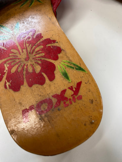 Fabulous vintage y2k rare Roxy Clogs Uk 4 Red floral BT001