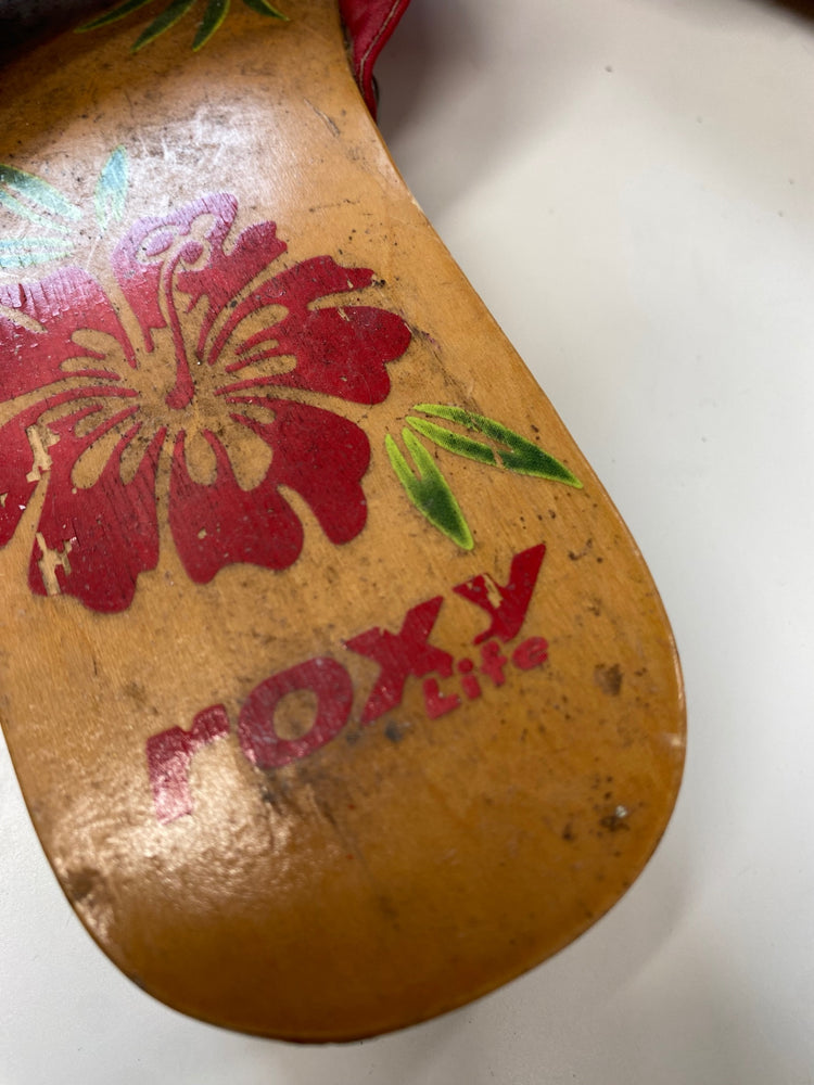 Fabulous vintage y2k rare Roxy Clogs Uk 4 Red floral BT001