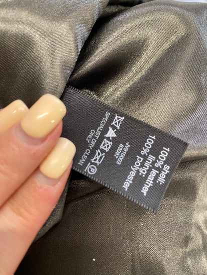 Fabulous F&F Collection y2k Leather jacket Uk 8 Black BT001