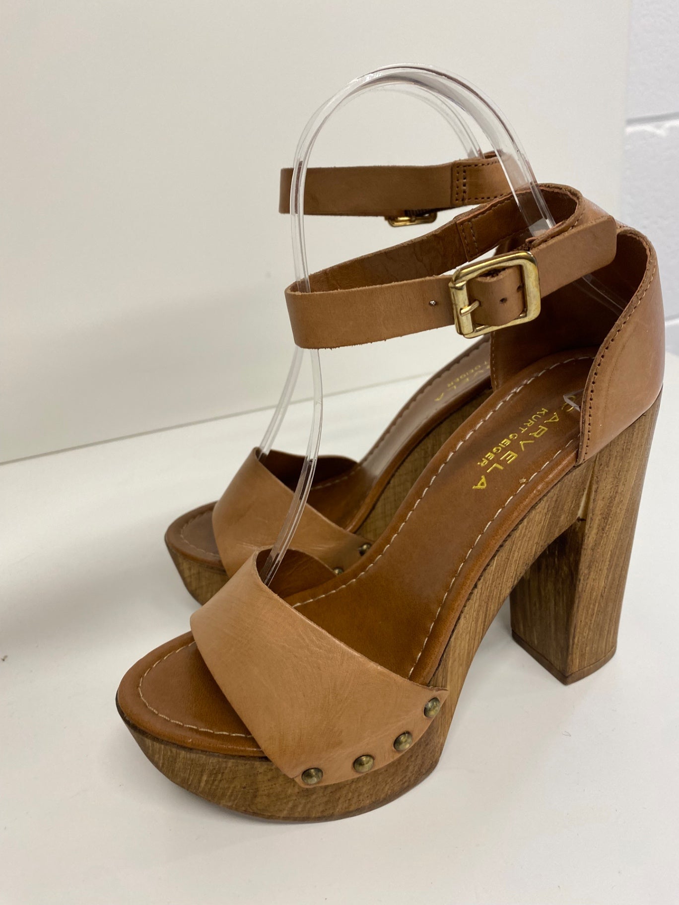 Fabulous Carvela by Kurt Geiger leather clog Sandals UK3 Tan stunning new BT001