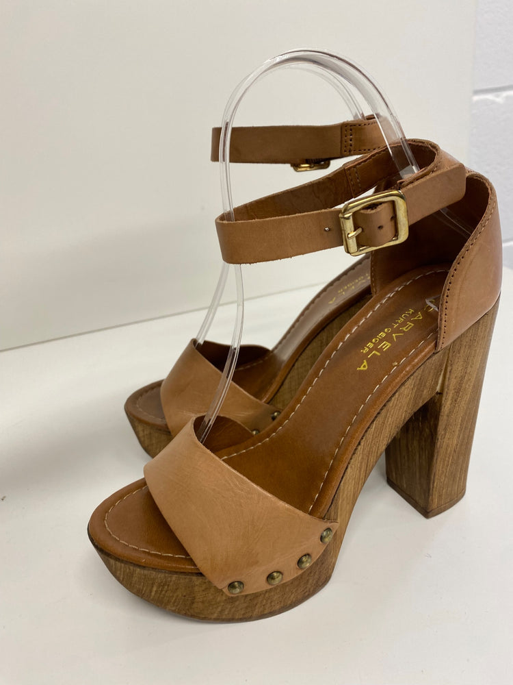 Fabulous Carvela by Kurt Geiger leather clog Sandals UK3 Tan stunning new BT001