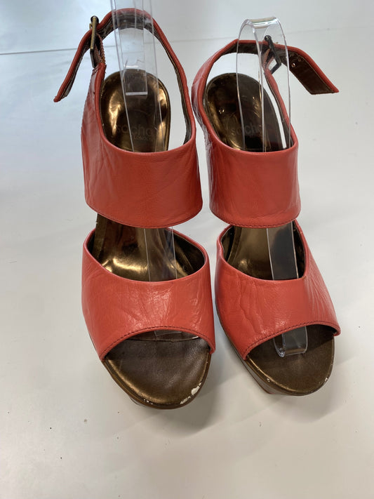 Fabulous Sacha london Heels Uk 4 Coral y2k leather BT001