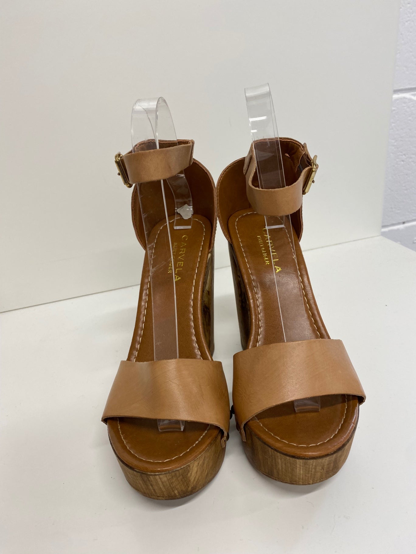 Fabulous Carvela by Kurt Geiger leather clog Sandals UK3 Tan stunning new BT001