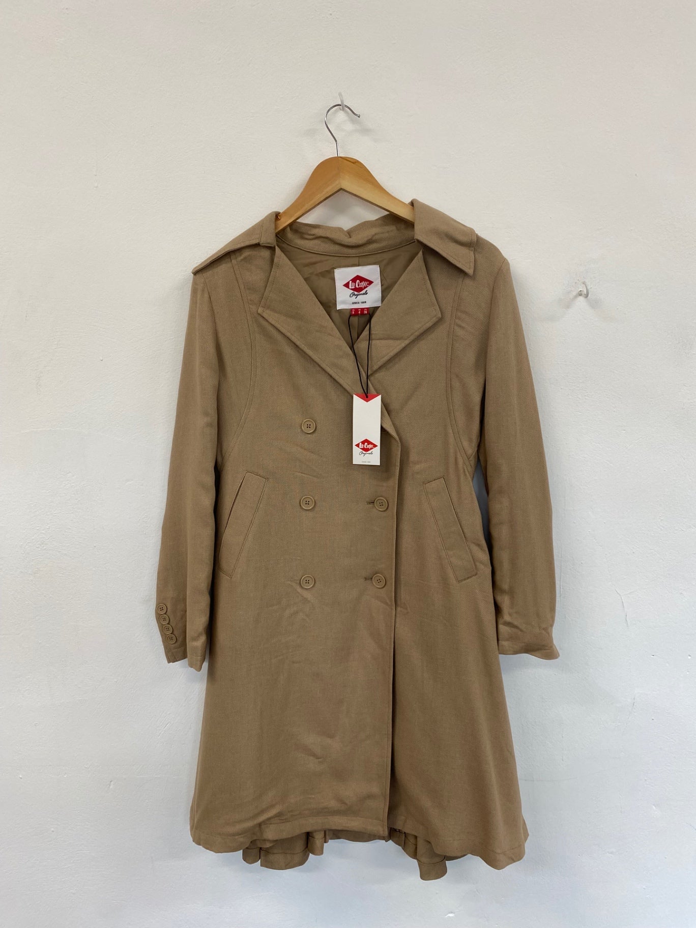 Fabulous Lee Cooper Y2K Silk Blend Trench Coat UK8 BT001