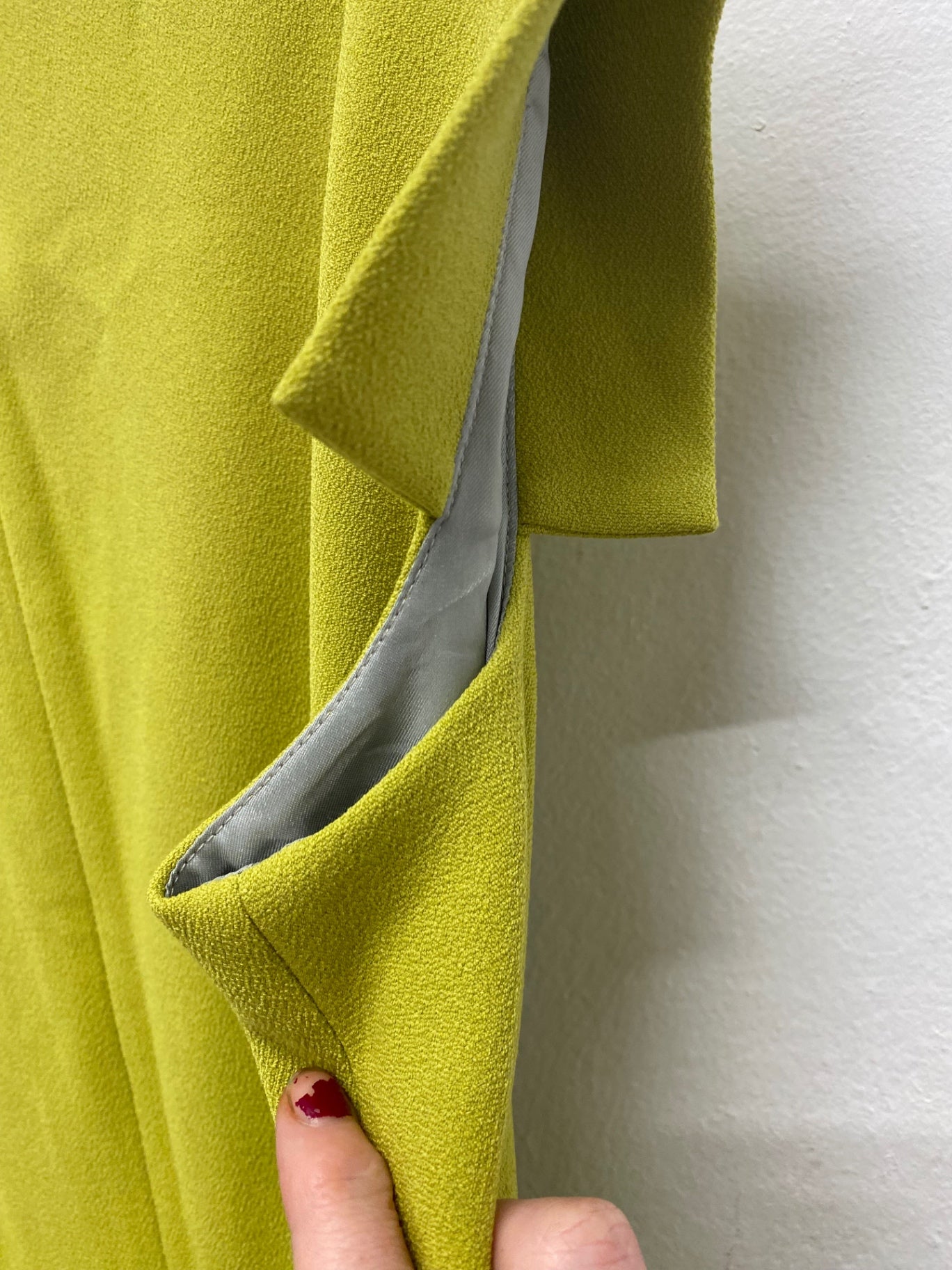 Fabulous The Fold London Ellen Dress Uk14 Olive green midi CE060