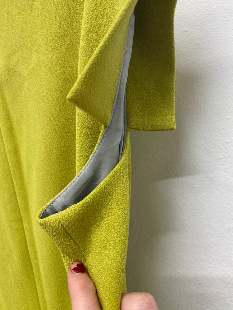 Fabulous The Fold London Ellen Dress Uk14 Olive green midi CE060