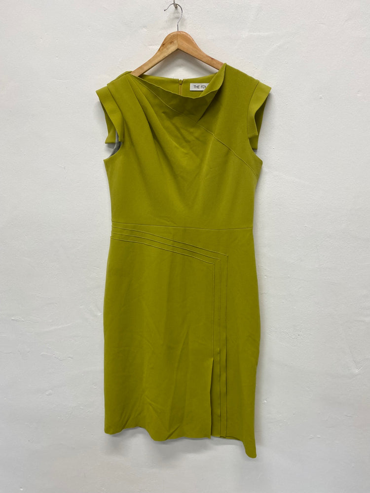 Fabulous The Fold London Ellen Dress Uk14 Olive green midi CE060
