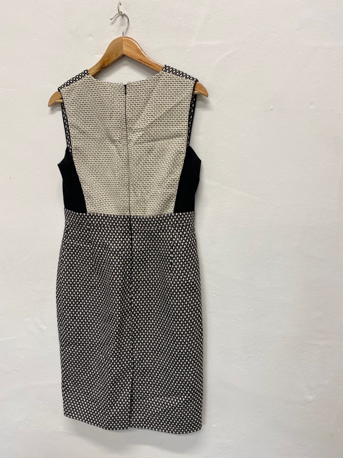 Fabulous Jigsaw monochrome formal Dress UK12 Black CE060