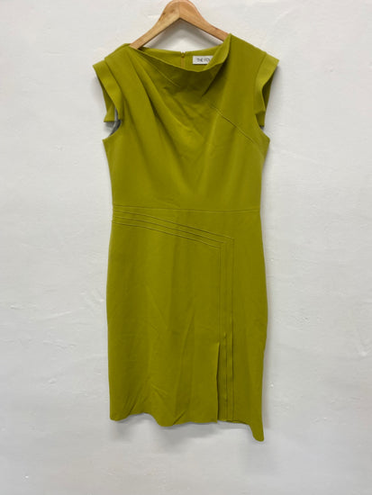 Fabulous The Fold London Ellen Dress Uk14 Olive green midi CE060