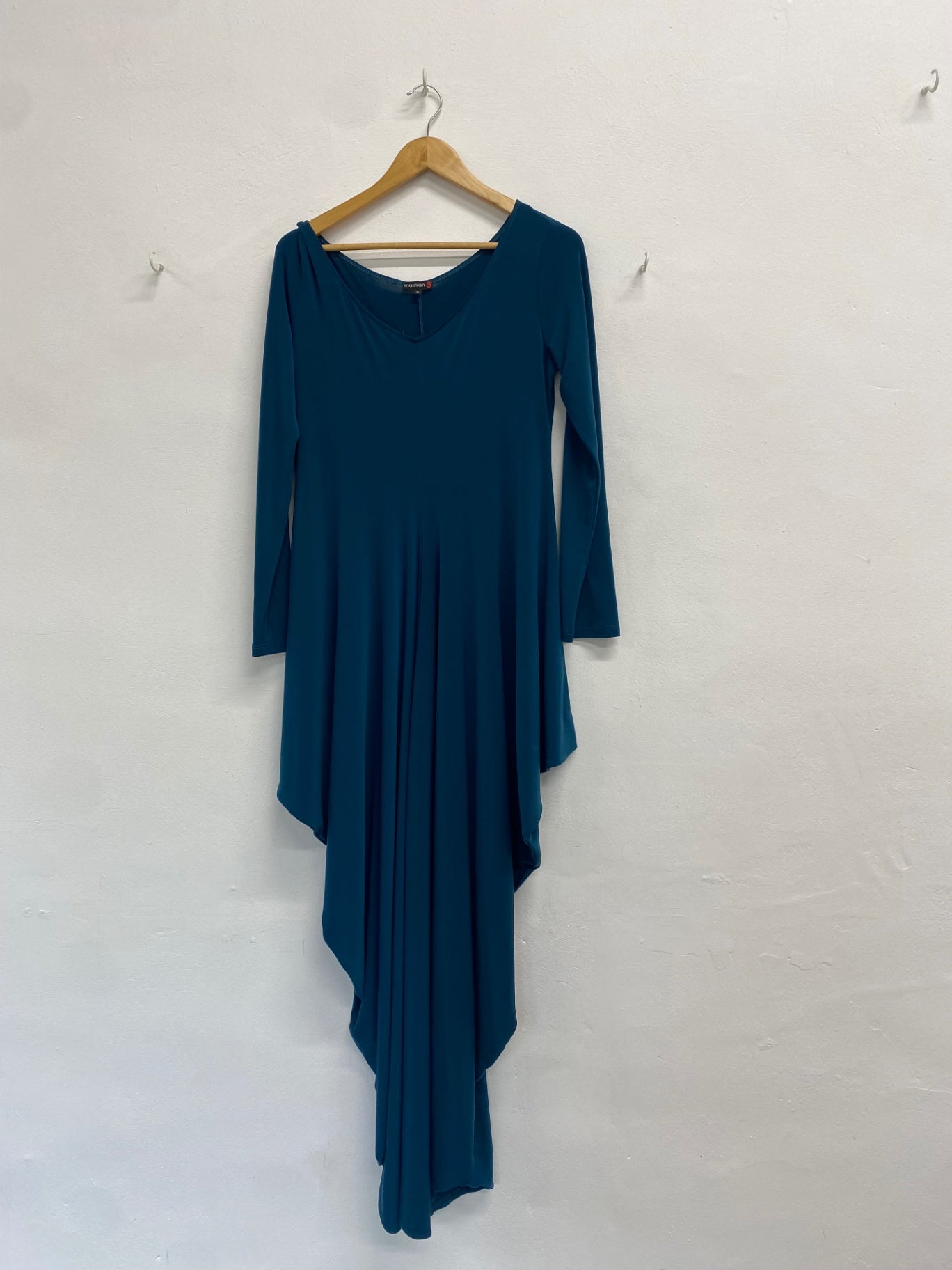 Fabulous Mashiah Dress UK 14 Teal asymetric floaty CE060