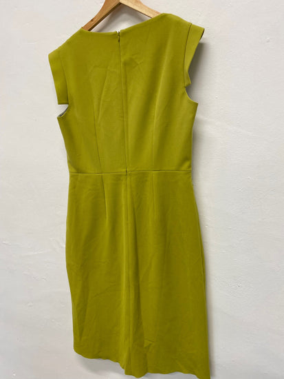 Fabulous The Fold London Ellen Dress Uk14 Olive green midi CE060