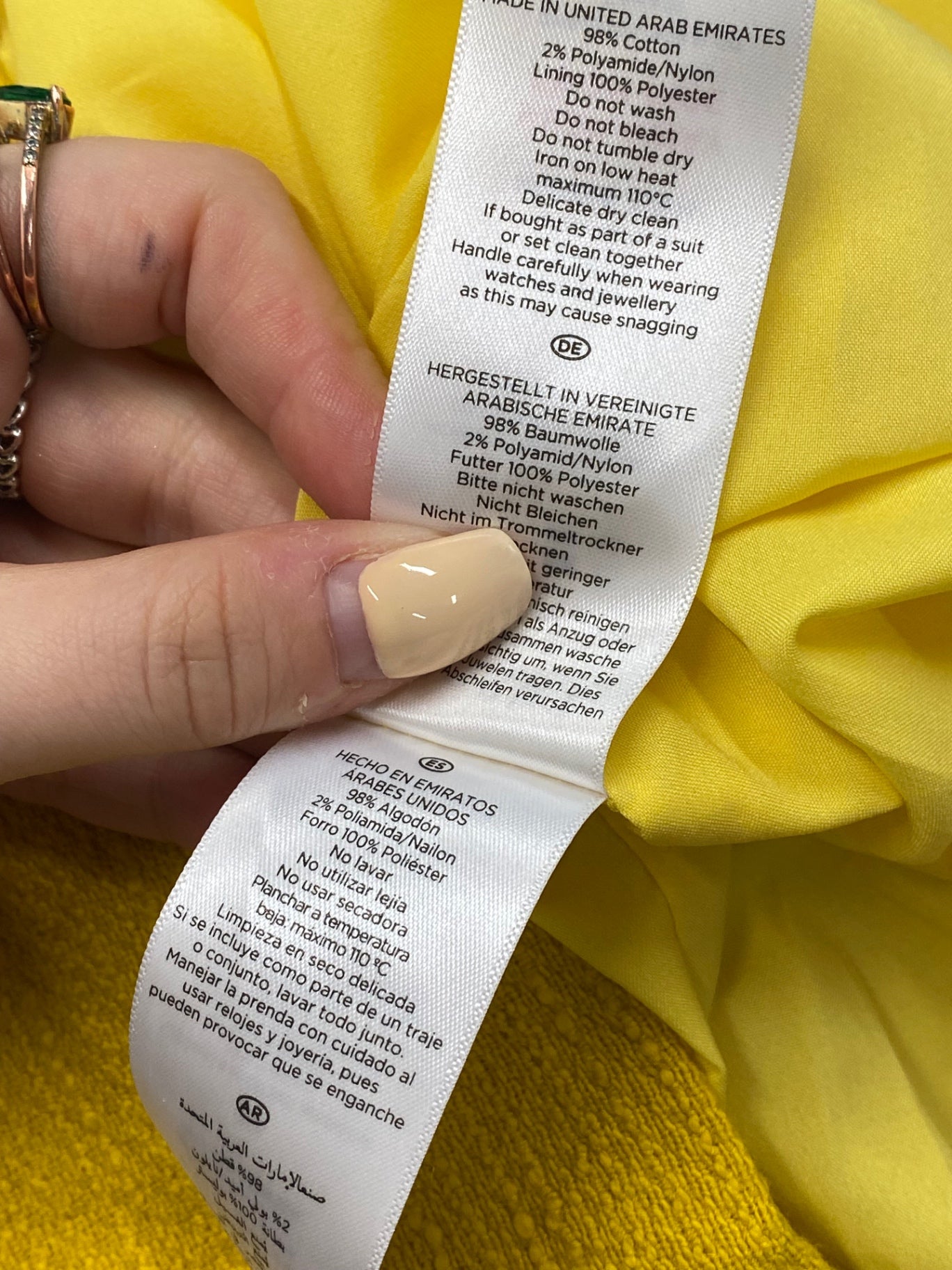 Fabulous Hobbs Dress UK 14 Yellow distressed hem midi new CE060