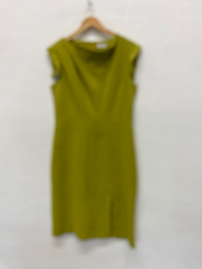 Fabulous The Fold London Ellen Dress Uk14 Olive green midi CE060