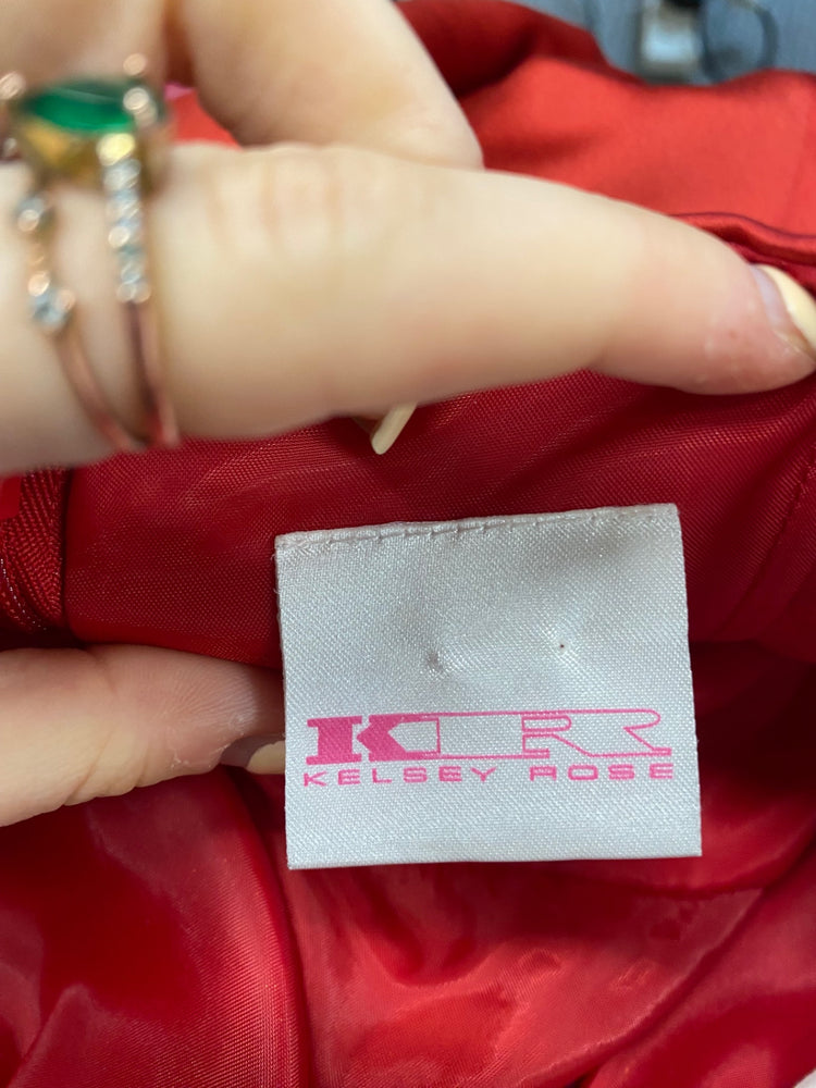 Fabulous Kelsey rose Dress Uk 8 Red ruched prom FS128