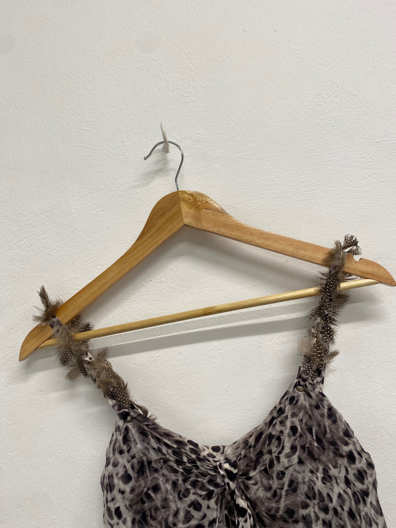 Fabulous Fenn Wright Manson Dress Uk 8 Leopard Print feathered FS128