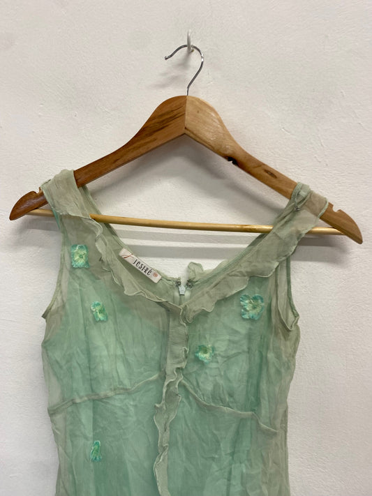 Fabulous JESIRE Dress UK10 Mint Green beaded ethereal FS128