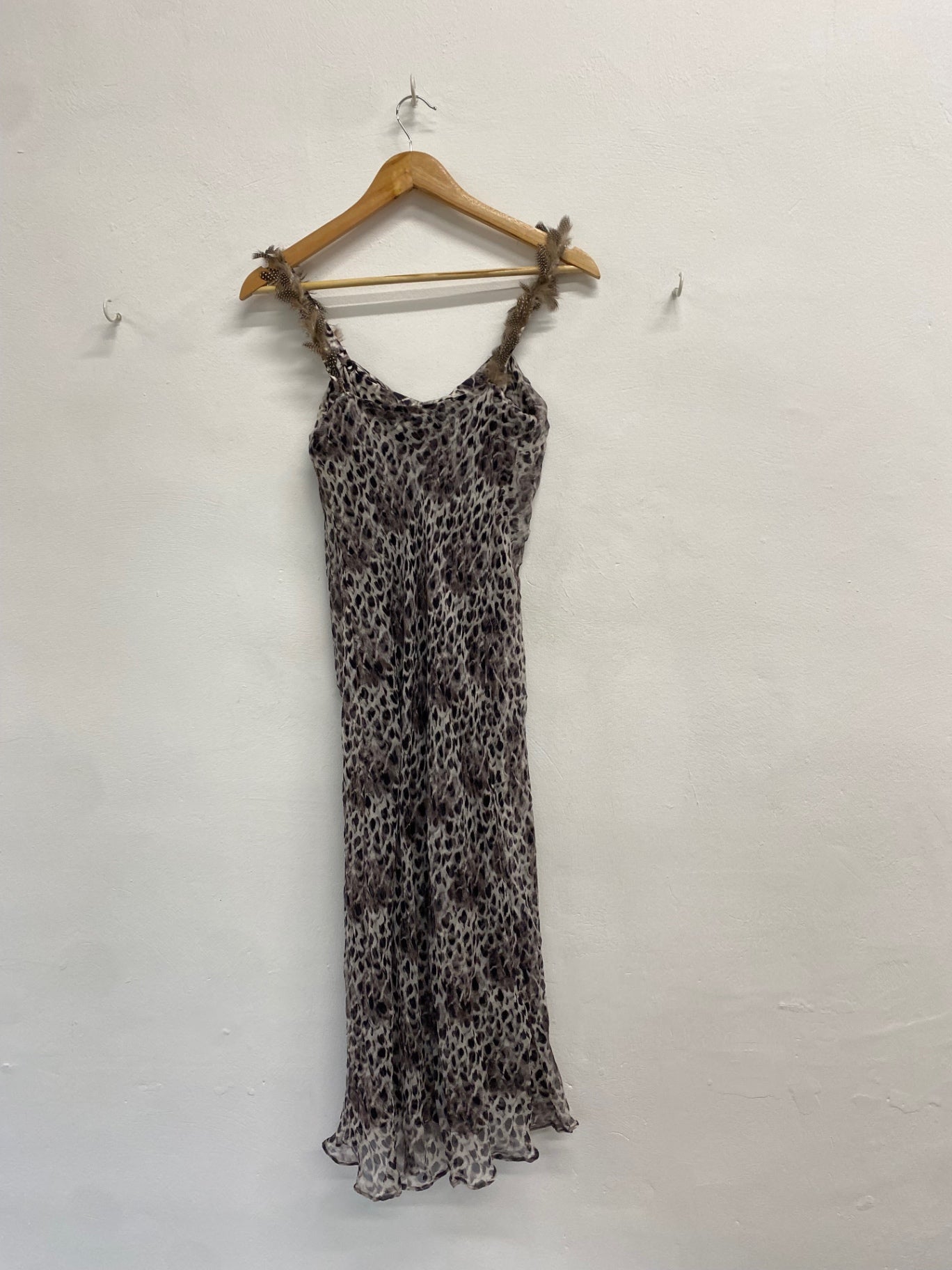 Fabulous Fenn Wright Manson Dress Uk 8 Leopard Print feathered FS128