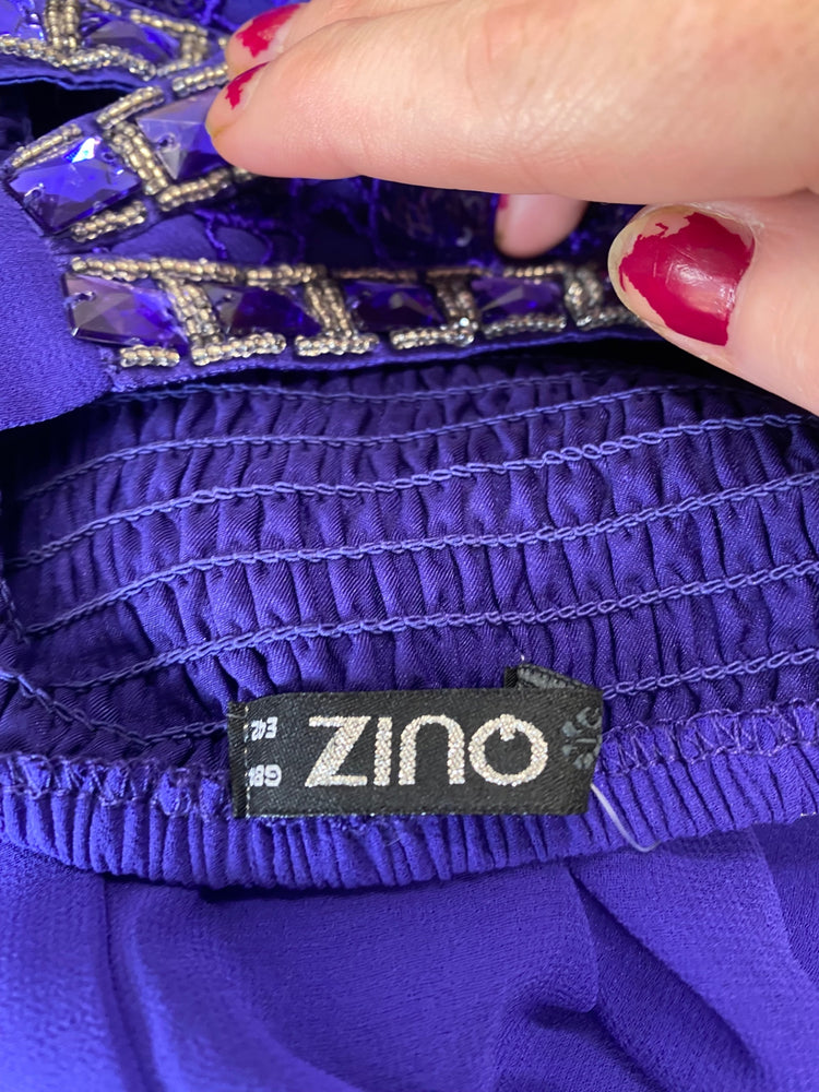 Fabulous Quiz Royal purple Evening Party Dress UK14 Purple NB445