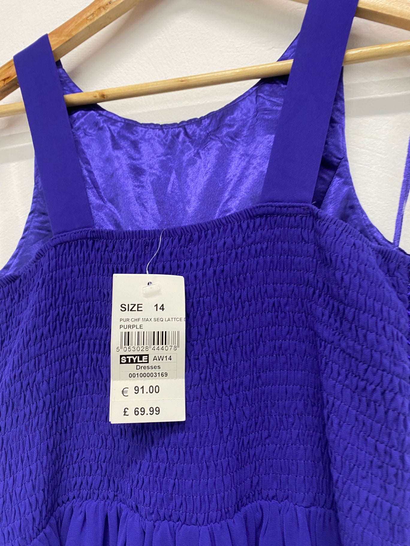 Fabulous Quiz Royal purple Evening Party Dress UK14 Purple NB445