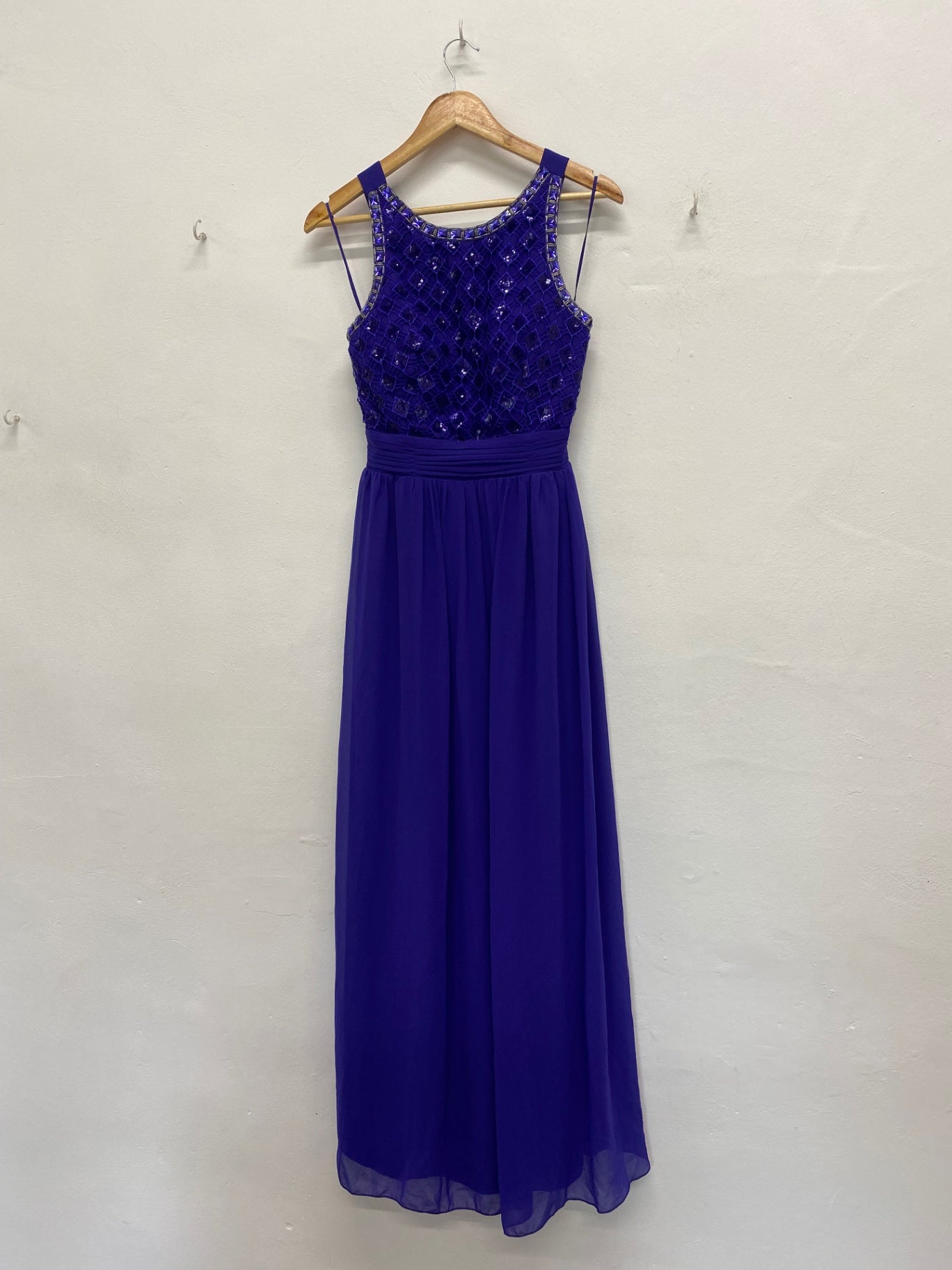 Fabulous Quiz Royal purple Evening Party Dress UK14 Purple NB445