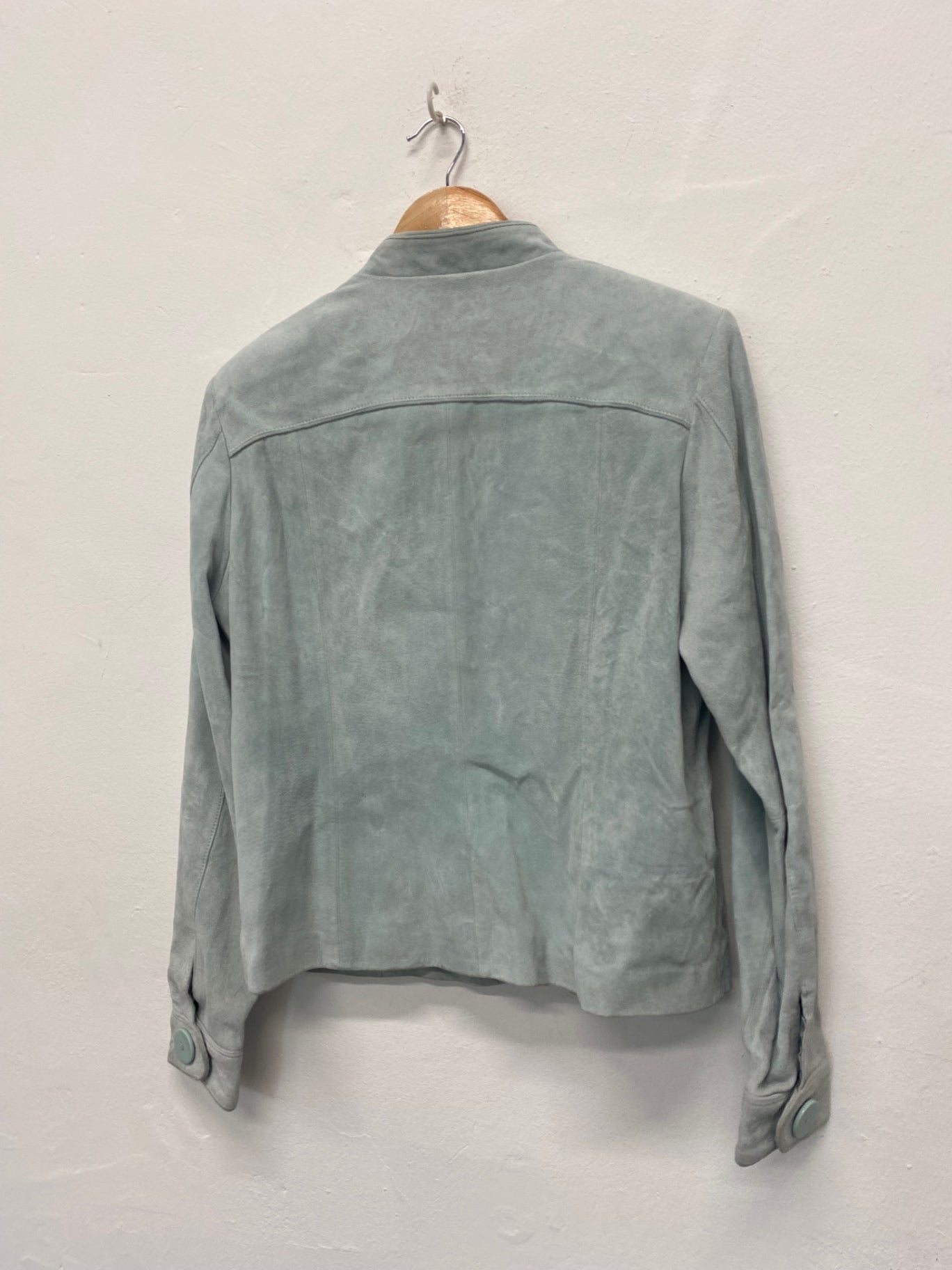 Fabulous 1990’s vintage Next suede biker Jacket Uk14 Teal NB445