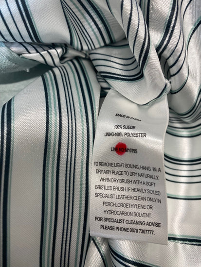 Fabulous 1990’s vintage Next suede biker Jacket Uk14 Teal NB445