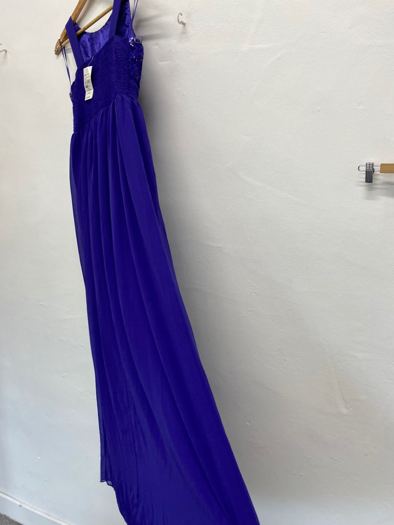Fabulous Quiz Royal purple Evening Party Dress UK14 Purple NB445